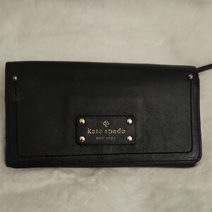 Kate Spade Black Leather Clutch